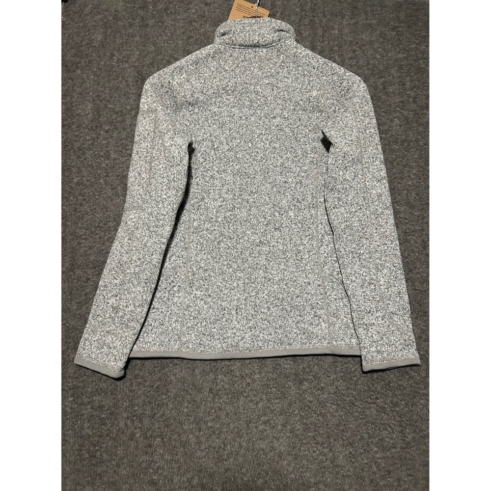 Patagonia 1/4 zip better sweater womens small gray birch white new - Picture 2 of 8